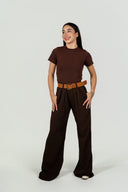 Ref.113: Set - Básica Estilo Body Manga corta Y Pantalón 1 prense – Moka
