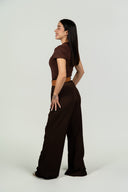 Ref.113: Set - Básica Estilo Body Manga corta Y Pantalón 1 prense – Moka