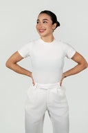 Ref.113: Set - Básica Estilo Body Manga corta Y Pantalón 1 prense – Hueso