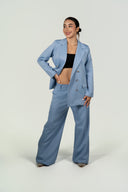 Ref.112-1: Blazer Elegante -Hueso Azul bebé