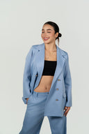 Ref.112-1: Blazer Elegante -Hueso Azul bebé