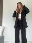 Ref. 067-1: Suit formal pantalón y blazer semiceñido – negro
