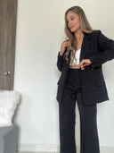 Ref. 067-1: Suit formal pantalón y blazer semiceñido – negro