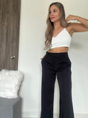 Ref. 067-3: Pantalón recto semiceñido – Negro