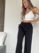 Ref. 067-3: Pantalón recto semiceñido – Negro