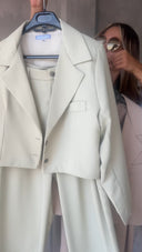 Ref. 074: Suit - Blazer corto y Pantalón recto – verde manzana