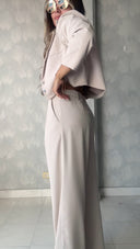 Ref. 074: Suit - Blazer corto y Pantalón recto – nude