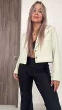 Ref. 074-1: Blazer corto – verde manzana