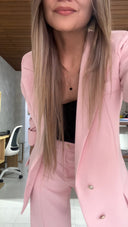 Ref.077: Suit - Blazer semioversize y pantalón clásico semicampana – palo de rosa