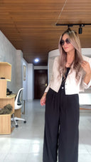 Ref. 074-2: Pantalón recto ancho – Negro