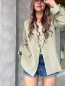 Ref.077- 4: Blazer Semioversize – verde manzana