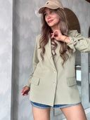 Ref.077- 4: Blazer Semioversize – verde manzana