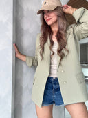 Ref.077- 4: Blazer Semioversize – verde manzana