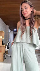 Ref. 082: Pantalón Palazo con Blusa OBSEQUIO – Menta