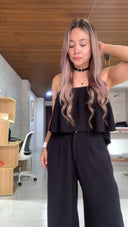 Ref. 082: Pantalón Palazo con Blusa OBSEQUIO – Negro