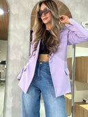 Ref. 067-2: Blazer elegante semiceñido – lila