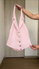 Ref. 085: Suit - Blazer, Chaleco cuello y Pantalón clásico – palo de rosa