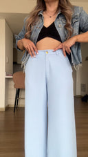 Ref. 085-3: Pantalón clásico recto sin prenses – Azul bebé