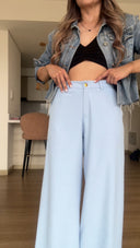 Ref. 085-3: Pantalón clásico recto sin prenses – Azul bebé