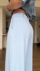 Ref. 085-3: Pantalón clásico recto sin prenses – Azul bebé