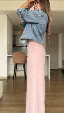 Ref. 085-3: Pantalón clásico recto sin prenses – Palo de rosa
