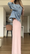 Ref. 085-3: Pantalón clásico recto sin prenses – Palo de rosa