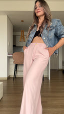 Ref. 085-3: Pantalón clásico recto sin prenses – Palo de rosa
