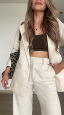Ref. 072-1: Blazer clásico en lino – beige