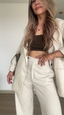 Ref. 072-1: Blazer clásico en lino – beige