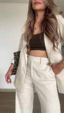 Ref. 072-1: Blazer clásico en lino – beige