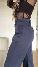 Ref. 081-1: Pantalón clásico semicampana – Azul oscuro