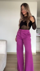 Ref. 081-1: Pantalón clásico semicampana – Magenta