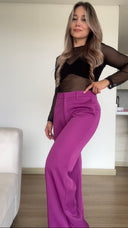 Ref. 081-1: Pantalón clásico semicampana – Magenta