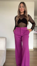 Ref. 081-1: Pantalón clásico semicampana – Magenta