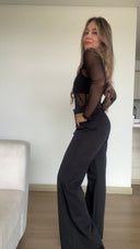 Ref. 081-1: Pantalón clásico semicampana – Negro