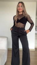Ref. 081-1: Pantalón clásico semicampana – Negro