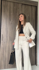 Ref. 072: Suit - Blazer y Pantalón clásico en lino – Beige