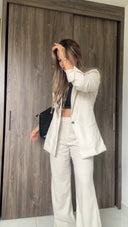 Ref. 072: Suit - Blazer y Pantalón clásico en lino – Beige