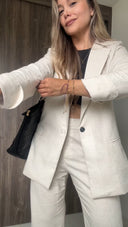 Ref. 072: Suit - Blazer y Pantalón clásico en lino – Beige