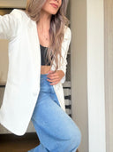 Ref.099-1: Blazer Elegante- Blanco