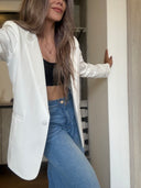 Ref.099-1: Blazer Elegante- Blanco