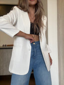Ref.099-1: Blazer Elegante- Blanco