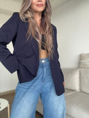 Ref.099-1: Blazer Elegante- Azul Oscuro