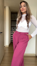 Ref. 087-2 Pantalón con prenses - Cereza