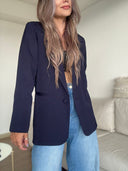Ref.099-1: Blazer Elegante- Azul Oscuro