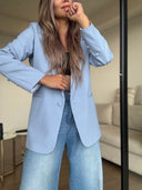 Ref.099-1: Blazer Elegante- Azul Bebé