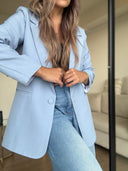 Ref.099-1: Blazer Elegante- Azul Bebé