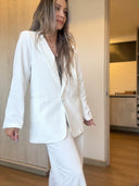 Ref.099: Suit - Blazer Elegante y pantalón clásico recto- Blanco