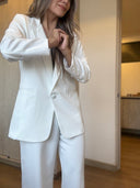 Ref.099: Suit - Blazer Elegante y pantalón clásico recto- Blanco