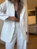 Ref.099: Suit - Blazer Elegante y pantalón clásico recto- Blanco